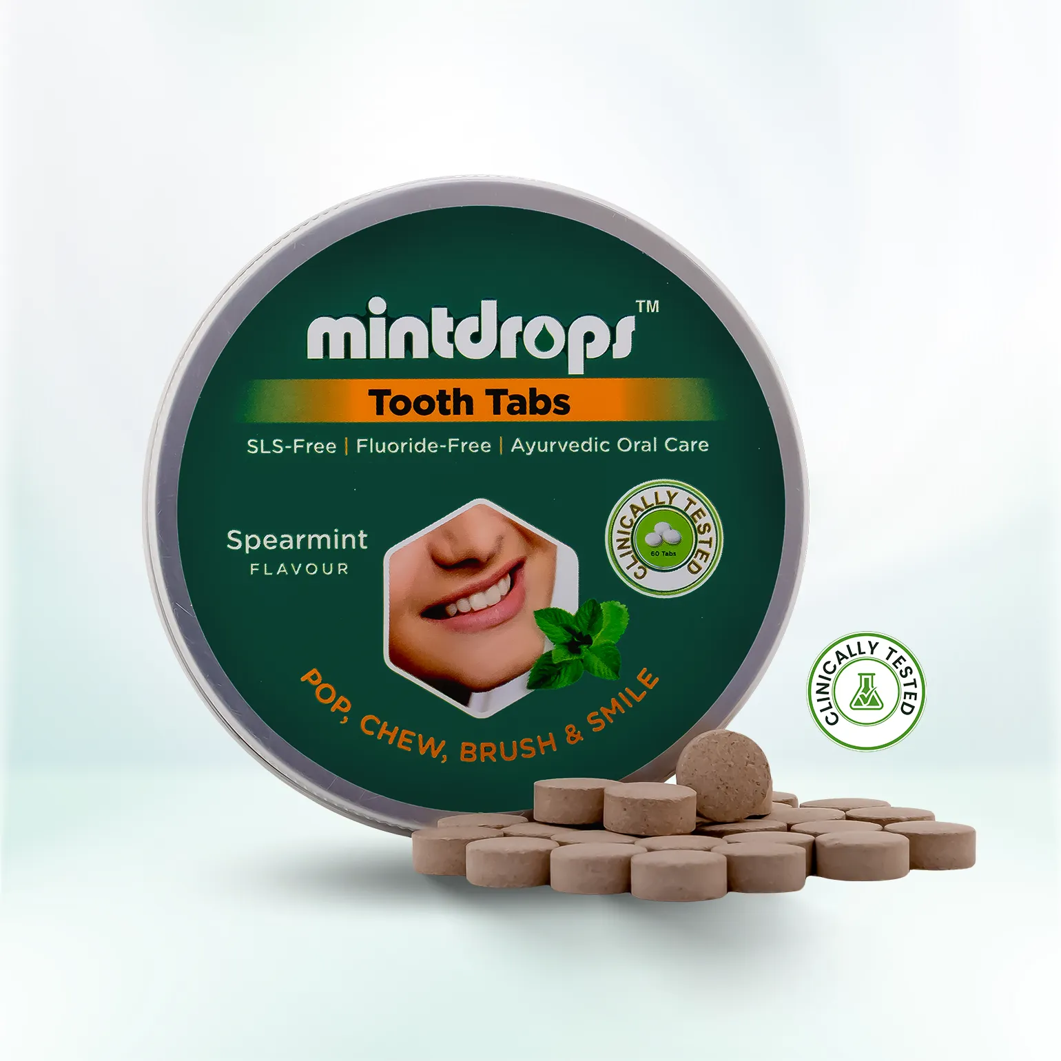 Mintdrops Tooth Tabs – Spearmint Flavour